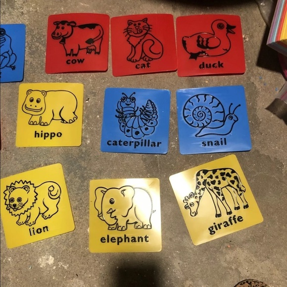 lakeshore Toys Set Of 2 Lakeshore Animal Rubbing Plates 5 X 5